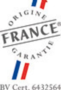 Product with the Origine France Garantie label, certification No. 6432564, verifying the traceability of French origin.